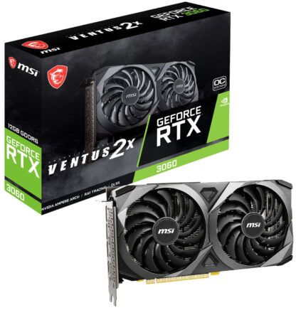 MSI NVIDIA GeForce RTX 3060 VENTUS 2X OC 12GB GDDR6 Ray-Tracing Graphics Card