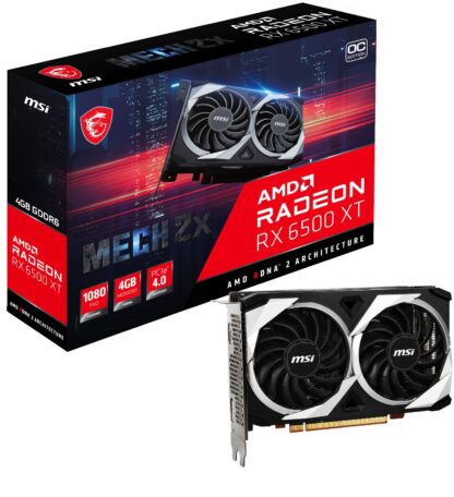 MSI Radeon RX 6500 XT MECH 2X OC 4GB GDDR6 RDNA2 Graphics Card